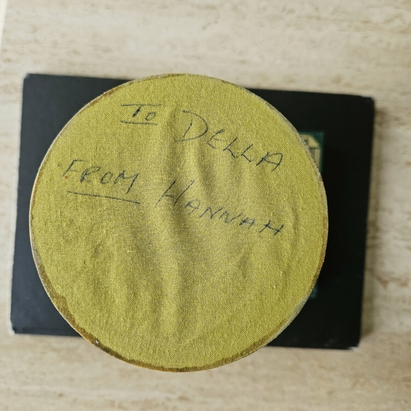 Vintage Segmented Multi Wood Mosaic Hand Turned Vase Two Tone Mid Century Modern - Picture 8 of 8